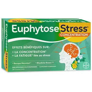 Euphytose Stress ® Concentration - Stress 30 comprimésVendu paratida-sante-discount-fr
