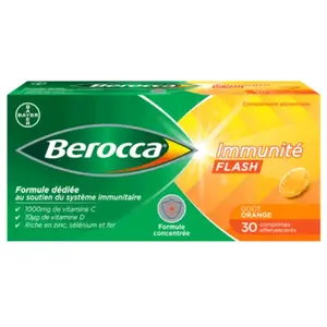 Berocca Immunité Flash 30 Comprimés Effervescents pas cher