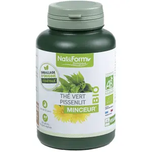 Nat & Form Bio Thé Vert Pissenlit 200 gélules végétalesVendu paratida-sante-discount-fr