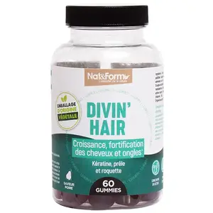 Nat & Form Activ' Divin'Hair 60 gummies pas cher