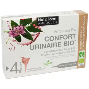Nat & Form Ampoules Confort Urinaire Bio 20 ampoules pas cher