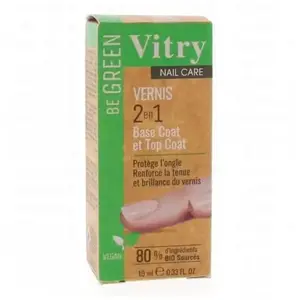 Vitry Nagelverzorging Vernis 2in1 Base Coat en Top Coat 10 ml pas cher