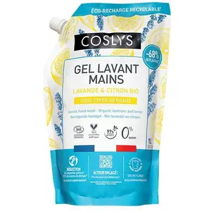 Coslys Gel Lavant Mains Lavande Citron Bio Eco-recharge 1L pas cher