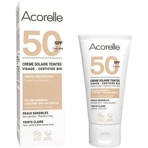 Acorelle Crème solaire visage teintée Claire 50ml pas cher