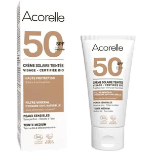 Acorelle Crème solaire visage teintée Médium 50ml pas cher