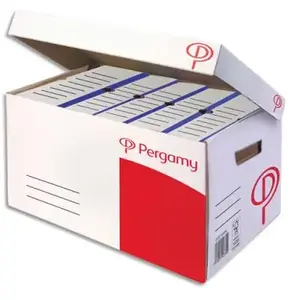 Pergamy containerdoos, 53,9 x 28 x 35,9 cm (l x h x p), wit, automatische montage pas cher