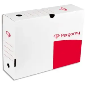 Pergamy archiefdoos, 15 x 25 x 33 cm (b x h x d), wit, automatische montage pas cher