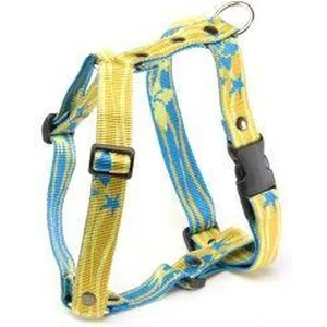 Tuig voor hond lagoon geel / blauw 25 mmx45-65 cm pas cher