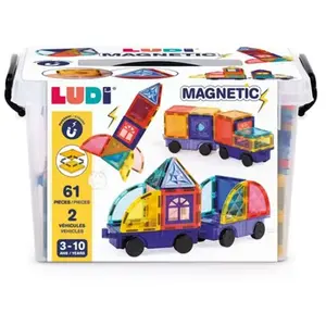 Jeu de construction magnétique Ludi Véhicules Magnétiques pas cher