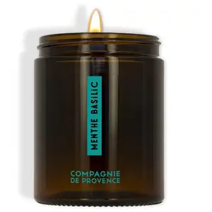 La Compagnie de Provence - Bougie Parfumée 150g - Menthe Basilic - Énergiseante et Vitaminée - Cire 100% Végétale
