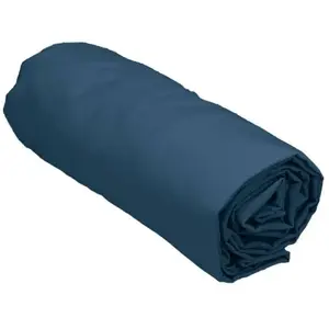Sensei Maison - Drap Housse uni en Satin de Coton 120 Fils Bonnet 30 cm Versailles - 140x190 cm - Marine pas cher