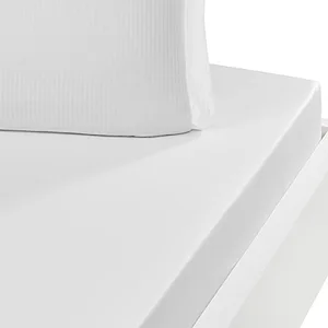 Sensei Maison - Drap Housse uni en Satin de Coton 120 Fils Bonnet 30 cm Versailles - 160x200 cm - Blanc