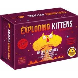 Asmodee- Exploding Kittens : Édition Festive société-Jeu de Cartes, EKEK04FR pas cher