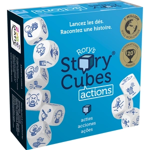 Asmodee RORY'S STORY CUBES Actions - Jeu de société - Bleu - Asmodée - ASMRSC02ML1 pas cher