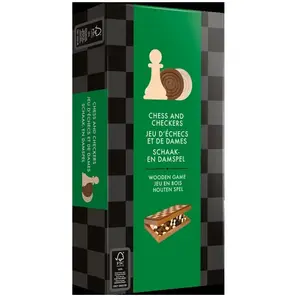 Jeu d’échecs et de dames en bois Asmodee Rabattable pas cher