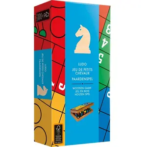 Asmodee Mixlore | Ludo : Jeu de petits chevaux pliable | Jeu de société en bois | À partir de 6 ans | 2 à 4 joueurs pas cher