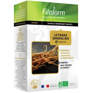 Fitoform Le Panax Ginseng Bio 20 ampoules pas cher