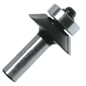 Leman Fraise carbure 2 coupe chanfrein guide à bille Queue 8mm Angle 4...