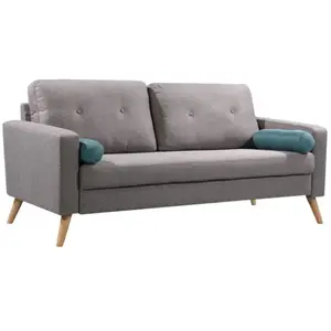 VENTE-UNIQUE Canapé 3 places TATUM en tissu - Gris chiné pas cher