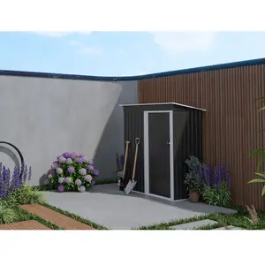 VENTE-UNIQUE Abri de jardin métal en acier galvanisé gris 1,39 m² BIRON pas cher