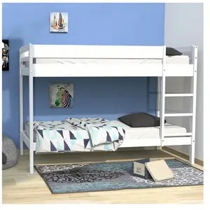 Lit superposé - WEBER INDUSTRIES - Brice - Bois - Blanc - 90x190 cm pas cher