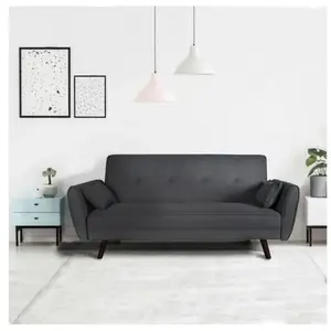 WEBER INDUSTRIES Canapé lit LOKI convertible gris clair pas cher