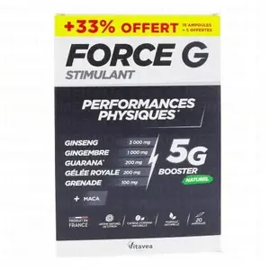 Vitavea Force G Stimulant Bio Performances Physiques 20 ampoules pas cher