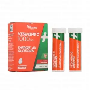 Vitavea Vitamine C 1000mg Energie 24 comprimés à croquer Saveur frambo...
