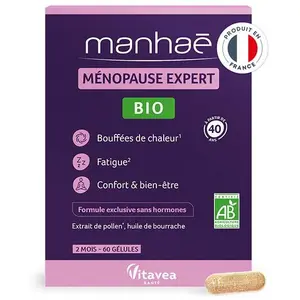 Manhaé - Ménopause Expert BIO - Bouffées de chaleur, fatigue- Pollen B... pas cher