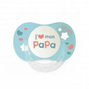 Luc et Léa Sucette essentiel j'aime Papa +18M pas cher