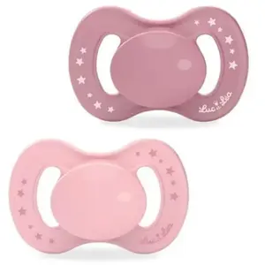 Luc Et Léa Sucette Anatomique Végétale 6-18m Rose Lot De 2 pas cher
