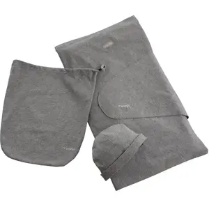 MAÏKA Echarpe porte-bébé grise 100% coton, bonnet et sac de rangement ... pas cher