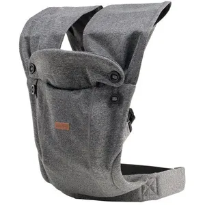 MAÏKA Porte-bébé souple gris, naissance à 15 kg, ventraleVendu parcdiscount