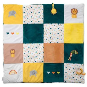 FORMULA BABY Tapis d'éveil XL Safari 100 x 100 cm, sac de rangemet inc... pas cher