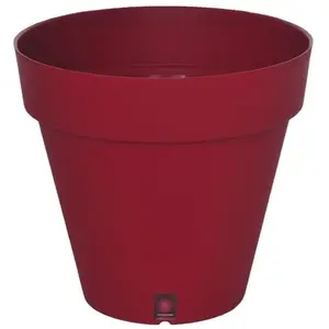 Bac à fleurs rond RIVIERA LOFT - Plastique - Diamètre 30 cm - Rouge pas cher