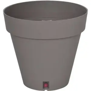 Bac à fleurs - RISS - RIVIERA LOFT - Plastique - Rond - Diamètre 40 cm - Taupe pas cher