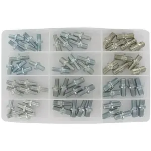 Coffret de 60 adaptateurs universels mâle/mâle pour débroussailleuses - Assortiment de 6 références (et 10 pièces par référence) pas cher