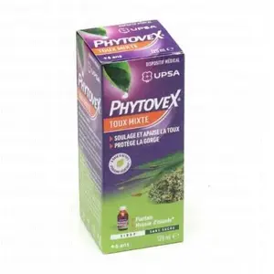 UPSA Phytovex Sirop Toux Mixte Sans Sucre 120ml pas cher