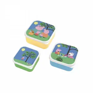 Comparateur de prix : PETIT JOUR - Set De 3 Lunch Box Repas Ou Goûter Pour Enfant - Petite, Moyenne, Grande - S'emboitent Entre Elles - Polypropylène - PEPPA PIG