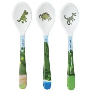 Petit Jour Lot De 3 Cuilleres Melamine Les Dinosaures pas cher