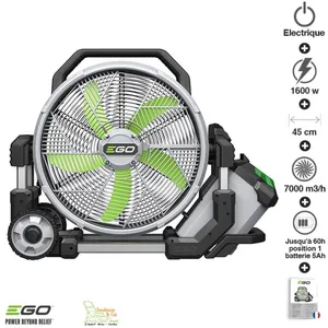 Ventilateur Brumisateur - EGO POWER+ - FN1800E - Batterie - Gris pas cher
