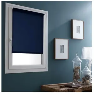 Comparateur de prix : MADECOSTORE Store Enrouleur occultant sans percer - Bleu foncé - L46 x H170cm