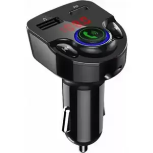 Double Chargeur voiture USB A+C 25W avec transmetteur FM Noir Bigben pas cher
