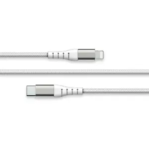 Câble Lightning FORCE POWER vers USB-C Renforcé 2m Blanc pas cher