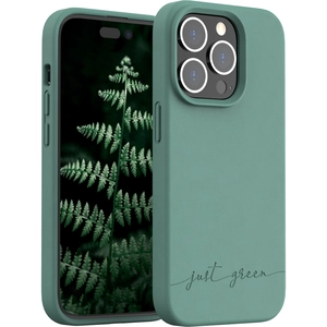 Coque JUST GREEN iPhone 14 Pro BIO vert nuit pas cher