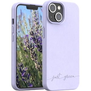 Coque pour iPhone 14 Recyclable Biodégradable Just Green lavande pas cher