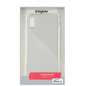 Coque souple BigBen Transparente pour iPhone X pas cher