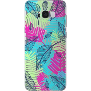 Coque pour Samsung Galaxy S8 Semi-rigide Feuillage tropical BigBen Connected Transparent pas cher