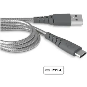 FORCEPOWER A/C 1.2m 3A Câble Renforcé Gris pas cher