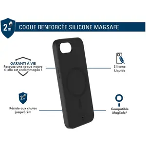 Coque FORCE CASE iPhone 16e silicone Noire pas cher